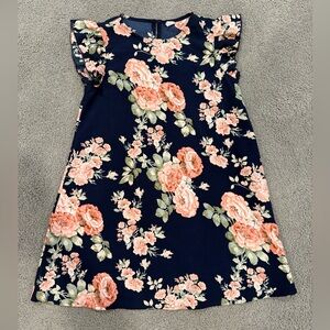 SHEIN Navy Floral Dress